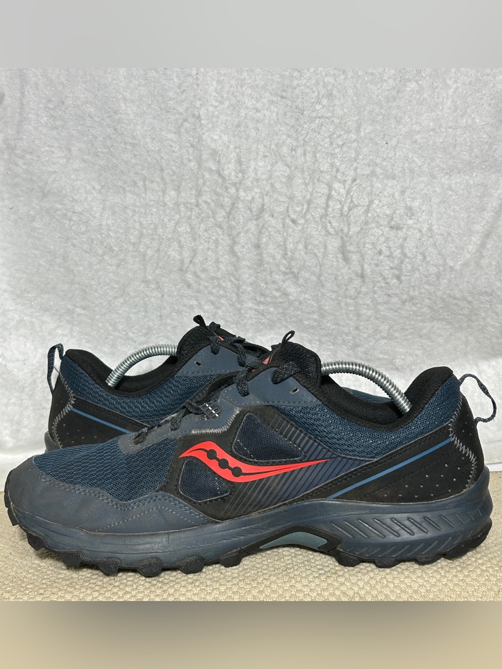 Saucony Excursion TR16 Mens Blue/Black Trail Running Sneakers Shoes SZ 12 Wide - Picture 7 of 11